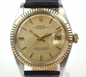 ◆ 1円 ～ 稼働品 ROLEX / ロレックス 1601 2番 DATEJUST デイトジャスト 自動巻き SS/YG シャンパンモザイクダイヤル 153117