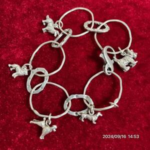 SILVER SVシルバー DOG 犬モチーフブレスレット バングル アクセサリー