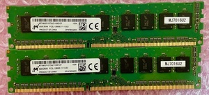 W305☆Micron DDR3L PC3L-12800E-11-13-E3 8GB ×2計16GB Memory メモリー 動作確認済み