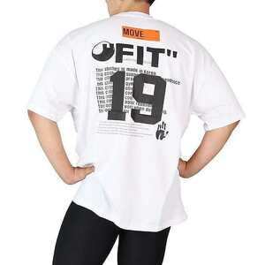 【送料無料】FIT19 ロゴ Tシャツ 白 Lサイズ☆トレーニング ジムウェア