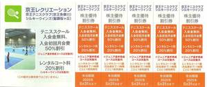 京王テニスクラブ シルキーウインズ 株主優待割引券 5枚1組 有効期限：2025年5月31日(土)まで（送料85円～）