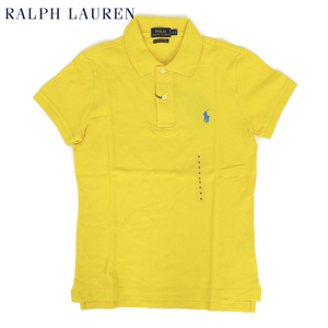 新品 アウトレット A460 レディース Mサイズ 黄色 半袖 無地 ワンポイントpolo ralph lauren ポロ ラルフ ローレン