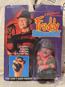 ☆1980年代/エルム街の悪夢/フレディ/フィギュア/即決ビンテージ/ホラー/当時物/Freddy Krueger/Squish 