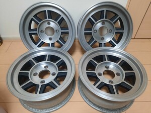 美品 ハヤシ レーシング ストリート 14インチ 6J オフセット7×2本 オフセット13×2本 4×114.3 AE86に使用 当時物 旧車 ハチロクなどに 