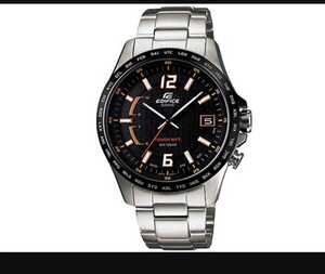 CASIO　EDIFICE ソーラー電波時計　メンズ　腕時計　黒　ブラック　シルバー　カシオ　エディフィス　スマートアクセス