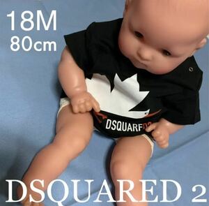 洗練されたデザイン　DSQUARED2　Tシャツ　ブラック　18M　80cm