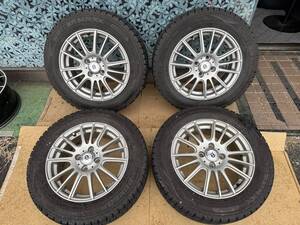 weds G Mach 15インチ 5.5J +42 PCD100 4穴/ダンロップ ウインターマックス WM02 185/65R15 2021年製 4本セット #497-3