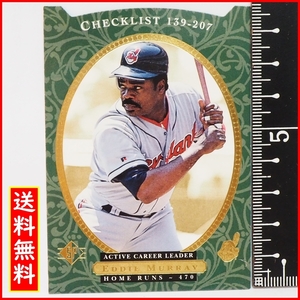 1995 Upper Deck SP #27 Checklist 139-207【Eddie Murray(Indians)】95年MLBメジャーリーグ野球カードDIE-CUT Baseball CARD【送料込】