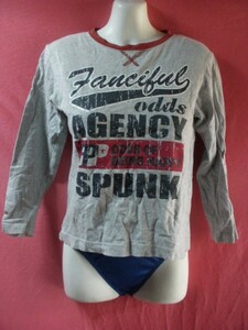 ＵＳＥＤ キッズ AGENCY SPUNK Ｔシャツ サイズ１４０ グレー系