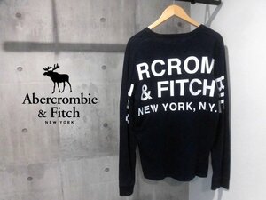 ABERCROMBIE&FITCH アバクロンビー＆フィッチ A&F アバクロ/ロンT/長袖Tシャツ M/ロングスリーブTシャツ/ネイビー/メンズ