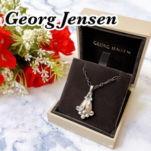 送料無料　Georg Jensen　ジョージジェンセン イヤーペンダント1993 箱あり シルバー925 ネックレス