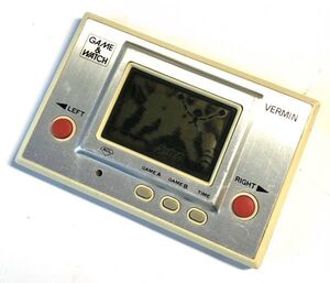 ☆☆GAME & WATCH ゲームウォッチ VERMIN バーミン NINTENDO 任天堂 レトロゲーム ビンテージ 当時もの 通電・動作確認済 ジャンク☆☆