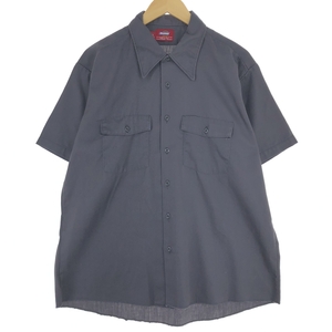 古着 70年代 ディッキーズ Dickies 半袖 ワークシャツ USA製 メンズXL ヴィンテージ /eaa436705 【SS2409_50%】