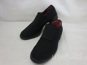 【Ferragamo】 フェラガモ　スリッポン　シューズ　合成繊維　ブラック　黒　レディース　5300　036　5.1/2　C表記　SY02-W70★★