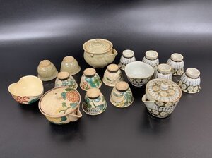 煎茶器 まとめ 九谷 虫明 ほか 宝瓶 泡瓶 湯冷し 煎茶碗 煎茶道具 茶道具 茶器 骨董