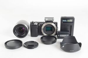 【動作美品】ソニー SONY NEX-5N ボディ ブラック　+レンズ 18-55mm F3.5-5.6 OSS バッテリー 動作確認済