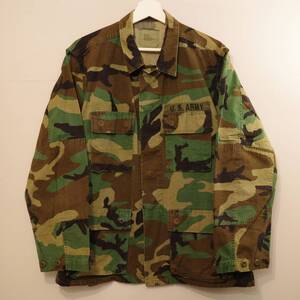 U.S. ARMY woodland camo BDU Jacket MEDIUM-REGULAR 80s vintage ウッドランドカモ ミリタリージャケット JK/379