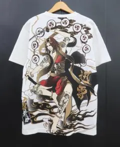 美品 抜刀娘 葵 雷神 半袖 Tシャツ 白