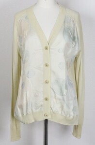 HERMES by martin margiela bal de bulles silk cardigan エルメス シャボン玉 シルク カレ 切替 カシミヤ シルク カーディガン b8809