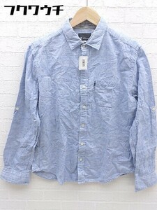 ◇ THE SHOP TK ザ ショップ ティーケー 長袖 シャツ サイズM ライトブルー メンズ