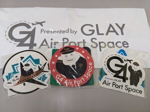 新品未開封 GLAY 函館 空港 限定 トラベルステッカー セット AirPortSpace ショップ袋 