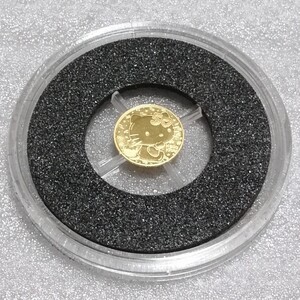 フランス 2024 ハローキティ誕生50周年記念金貨 0.5g プルーフ オリジナル箱と証明書付き