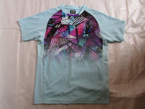 メンズ Lサイズ YONEX 半袖 Tシャツ 未使用に近い きれい ゲームシャツ ヨネックス アクアブルー 日本代表 ソフトテニス 他 7480円
