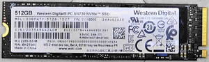 【送料込】使用時間：723時間☆WD/WesternDigital 中古 M.2 Type 2280-S3-M SSD NVMe SN730 512GB