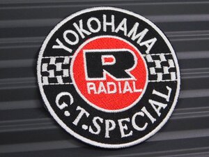 ◆送料\110◆【YOKOHAMA TIRE G.T. SPECIAL・ヨコハマタイヤ】※《アイロン刺繍ワッペン》　アメリカン雑貨　刺繍ワッペン　アイロンワッペ