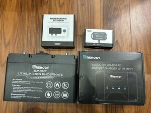 レノジー RENOGY スマート バッテリー リン酸鉄リチウムイオンバッテリー 走行充電器 ５０A BT-2 モジュール サブバッテリー　４点セット