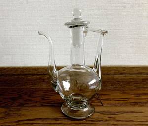 フランスアンティーク　ビュレット　ピッチャー　オイルポット　吹きガラス　1700年代　水差し　一輪挿し　花器　ガラス　ポット
