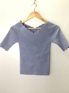 SNIDEL◆23SS/スカラニットトップス/one/レーヨン/BLU/無地/SWNT232108//