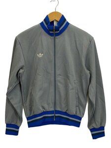 adidas◆ジャージ/ポリエステル/GRY/グレー/トラックジャケット/デサント/無地/ATS-707/90S//