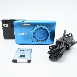 Nikon デジタルカメラ COOLPIX S3600 8倍ズーム 2005万画素 コバルトブルー