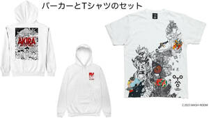 AKIRA CEL EXHIBITION 大友全集Tシャツ XL 2023 / AKIRA ART OF WALL パーカー XL 2019 新品 未使用 未開封 大友克洋 アキラ まとめて