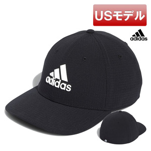 (USモデル)アディダス ツアーハット フィットキャップ ゴルフキャップ L/XLサイズ ブラック 帽子 adidas GOLF ゴルフ用品 HA9239