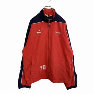 PUMA ナイロンジャケット Mサイズ プーマ レッド 古着卸 アメリカ仕入 t2108-4357