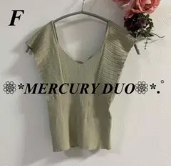 MERCURYDUO 2WAYラッフルコンパクトリブニット