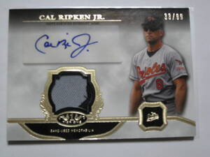 2013 Topps Tier One Cal Ripken Jr. Relic Auto #/99 Orioles