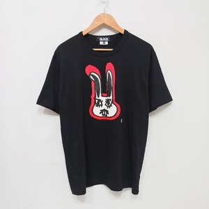 99 BLACK COMME des GARCONS ブラック コムデギャルソン フィリップパゴウスキー うさぎプリント Tシャツ