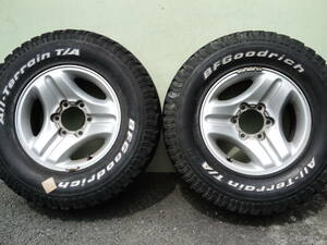 LAND CRUISER PRADO 95後期ランクルプラド純正アルミ +15 6H139.7 265/70R16 117/114Q BF GOODRICH ALL-TERRAINグッドリッチオールテレーン