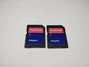 2枚セット　microSD→SD　SanDisk　変換アダプター 認識確認済み　メモリーカード　マイクロSDカード　SDカード