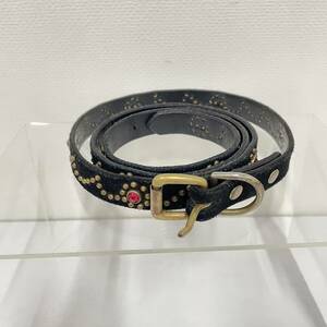 【HTC】エイチティーシー★ベルト レザー スタッズ NARROW BELT スウェード 06