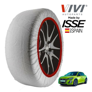 VIVI正規品 ISSE製造 プジョー 208 GT 5BA-P21HN05 205/45R17 17インチ フロント スノーソックス 布製 タイヤ チェーン 非金属 スペイン製