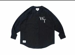 2サイズ M 22AW WTAPS League 02 LS Cotton. Twill. League Black 222TQDT-SHM05 ダブルタップス ベースボールシャツ Baseball Shirt