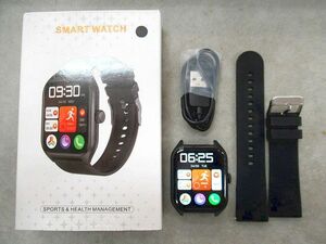 ▲▲中古美品 USED スマートウォッチ QX5 ブラック SMART WATCH 30C7 HELLO WATCH 専用充電ケーブル付 腕周り約16～約23㎝▲▲