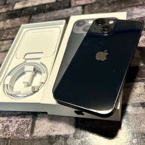 iPhone13 mini 128GB SIMフリー MLJC3J/A 非純正バッテリー 交換済み コキズ 残債なし midnight ブラック 通常使用可 本体 箱ケーブル付き