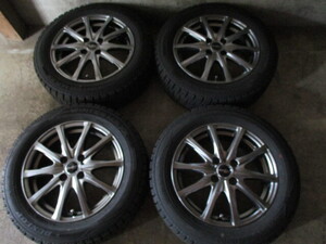 (格安売切り+冬用)set!! EuroSpeed (GM) (15x5,5+45 4H/100) バリ溝(DUNLOP WM02) 185/60R15 フィットシャトル スイフト マーチ スイフト 