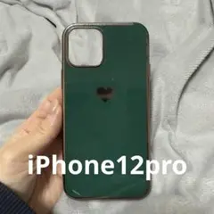 グリーン ハートマーク iPhoneケース　iPhone12pro