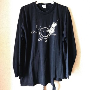 number nine 9周年 Anniversary NUMBER(N)INE ナンバーナイン 限定 デザイン ロングスリーブ Tシャツ ロンT Nirvana ロングTシャツ 黒 長袖